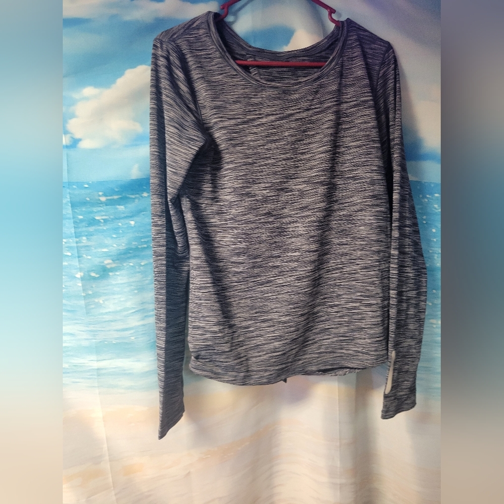 Zyia Athletic Women's Open Back Shirt Size XXL Heather Blue